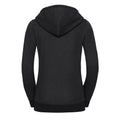 Charcoal Melange - Back - Russell Womens-Ladies Authentic Melange Zipped Hood Sweatshirt