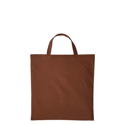 Dark Brown - Front - Nutshell Cotton Short Handle Shopper