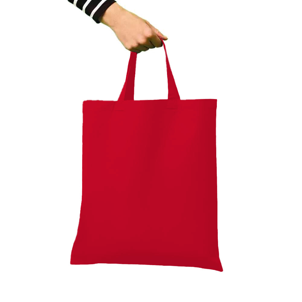 Fire Red - Back - Nutshell Cotton Short Handle Shopper