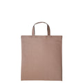 Light Brown - Front - Nutshell Cotton Short Handle Shopper