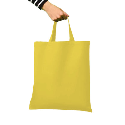 Lemon - Back - Nutshell Cotton Short Handle Shopper