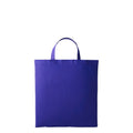 Purple - Front - Nutshell Cotton Short Handle Shopper