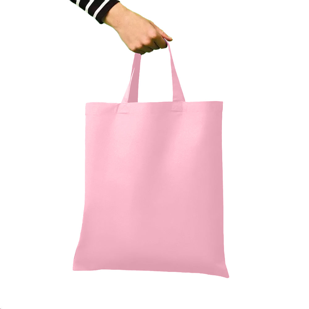 Light Pink - Back - Nutshell Cotton Short Handle Shopper