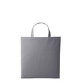 Slate Light Grey - Front - Nutshell Cotton Short Handle Shopper