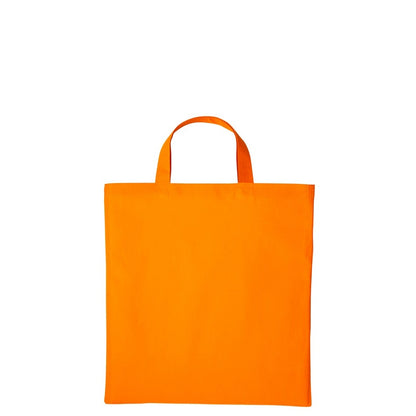 Orange - Front - Nutshell Cotton Short Handle Shopper
