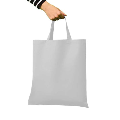 Pastel Grey - Back - Nutshell Cotton Short Handle Shopper