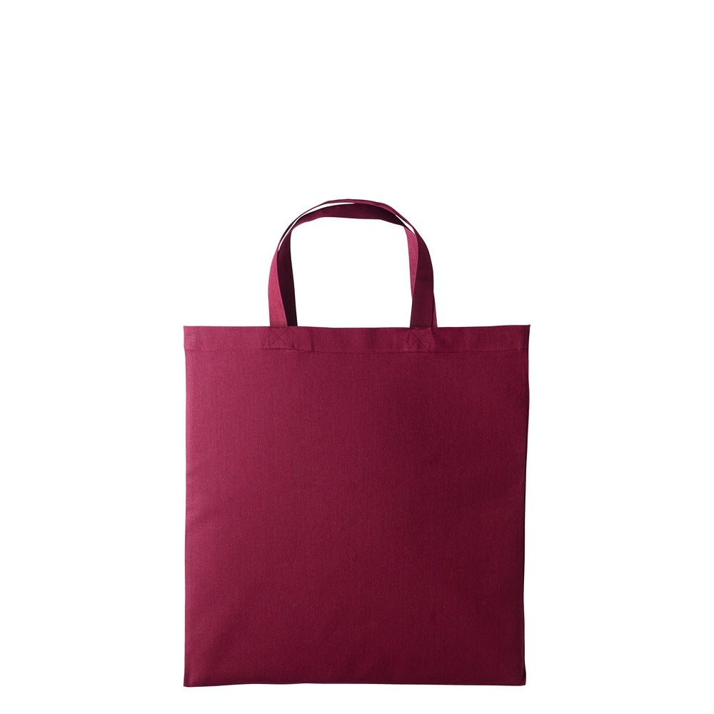 Burgundy - Front - Nutshell Cotton Short Handle Shopper