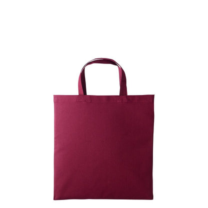 Burgundy - Front - Nutshell Cotton Short Handle Shopper