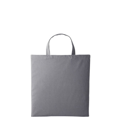 Slate Light Grey - Front - Nutshell Cotton Short Handle Shopper