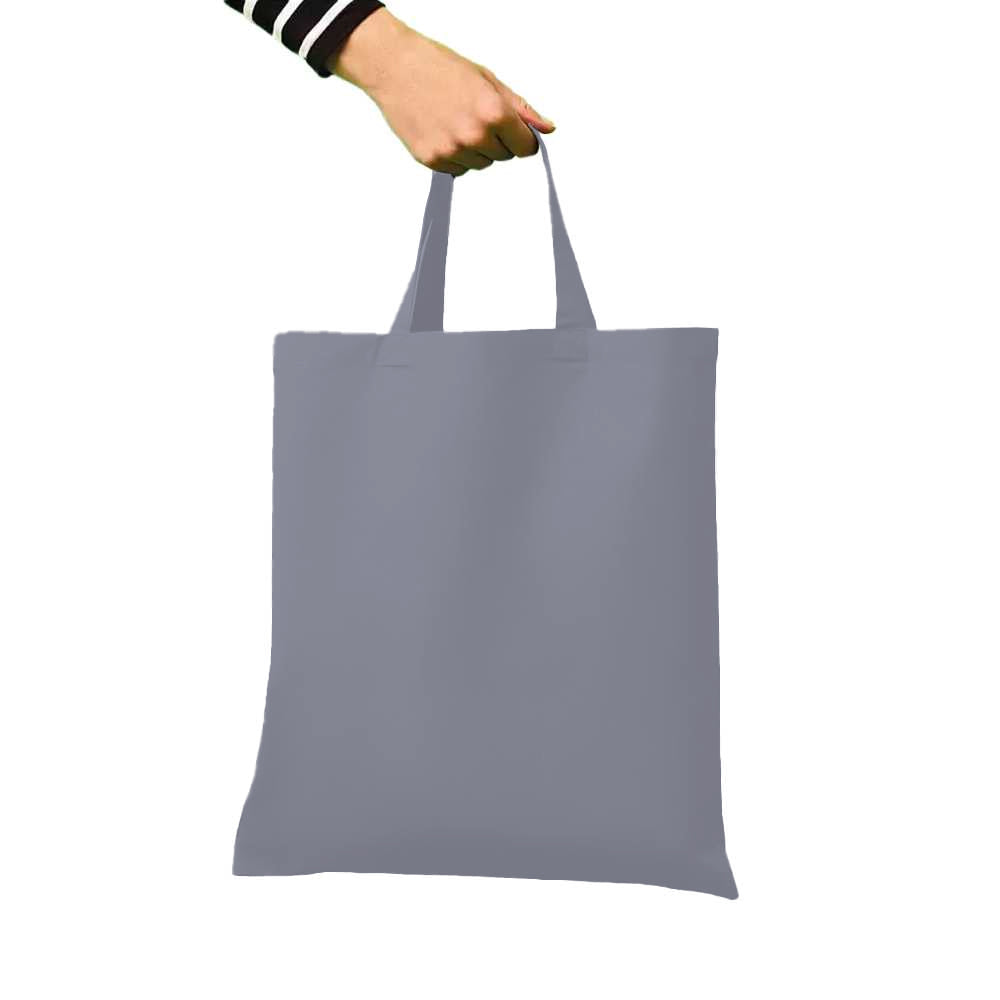 Steel Mid Grey - Back - Nutshell Cotton Short Handle Shopper