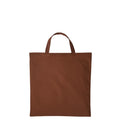 Dark Brown - Front - Nutshell Cotton Short Handle Shopper
