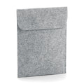 Grey Melange - Front - BagBase Felt iPad Slip Case