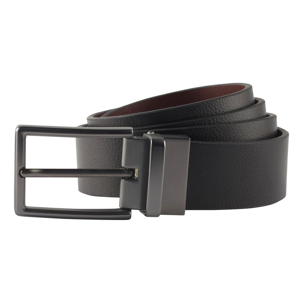 Black-Brown - Front - Asquith & Fox Mens Two-Way Leather Belt