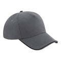 Graphite Grey-Black - Front - Beechfield Authentic 5-Panel Cap