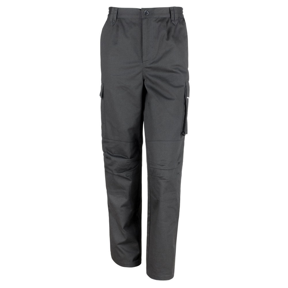 Black - Front - Result Womens-Ladies Work Guard Action Trousers