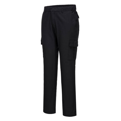 Black - Front - Portwest Mens Stretch Slim Combat Trousers