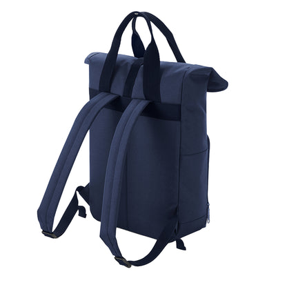 Navy Dusk - Back - BagBase Twin Handle Roll-Top Backpack