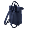 Navy Dusk - Back - BagBase Twin Handle Roll-Top Backpack