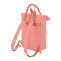 Blush Pink - Back - BagBase Twin Handle Roll-Top Backpack