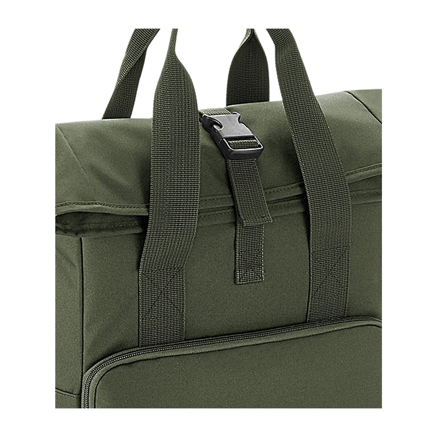 Olive Green - Back - BagBase Twin Handle Roll-Top Backpack