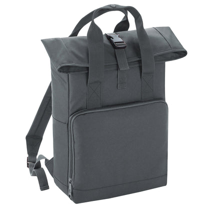 Graphite Grey - Front - BagBase Twin Handle Roll-Top Backpack