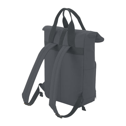 Graphite Grey - Back - BagBase Twin Handle Roll-Top Backpack