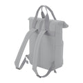 Light Grey - Back - BagBase Twin Handle Roll-Top Backpack
