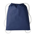 Oxford Navy-Natural - Front - Nutshell Drawstring Gymsac