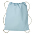 Pastel Blue-Natural - Front - Nutshell Drawstring Gymsac