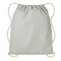 Pastel Grey-Natural - Front - Nutshell Drawstring Gymsac