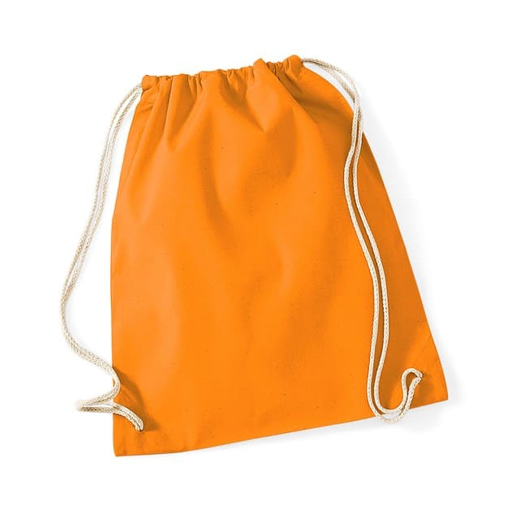 Orange-Natural - Back - Nutshell Drawstring Gymsac