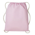 Pastel Pink-Natural - Front - Nutshell Drawstring Gymsac