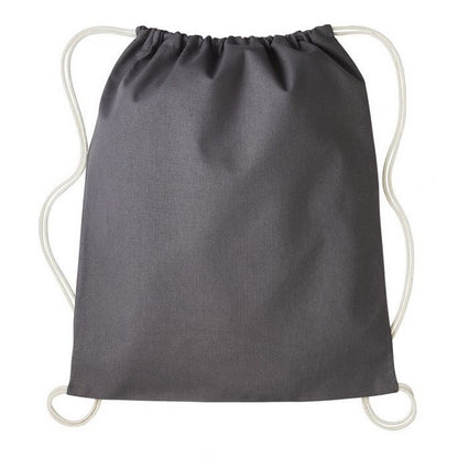 Slate Light Grey-Natural - Front - Nutshell Drawstring Gymsac