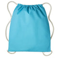 Turquoise-Natural - Front - Nutshell Drawstring Gymsac