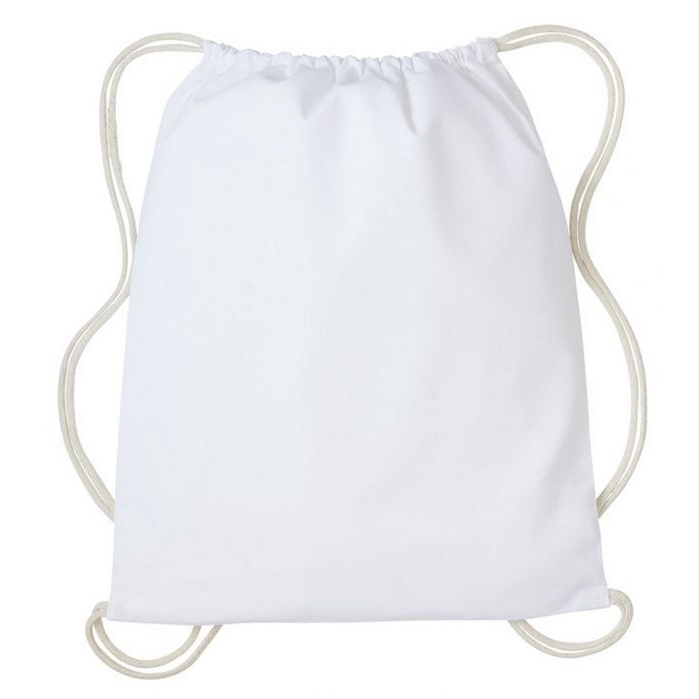 White-Natural - Front - Nutshell Drawstring Gymsac