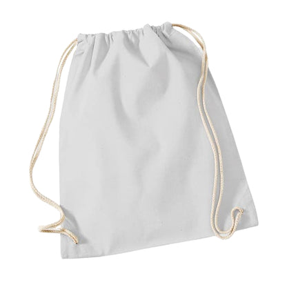 Pastel Grey-Natural - Back - Nutshell Drawstring Gymsac