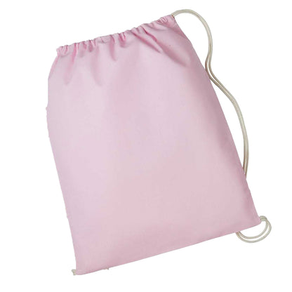 Pastel Pink-Natural - Back - Nutshell Drawstring Gymsac