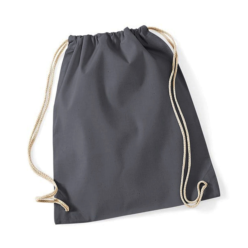 Slate Light Grey-Natural - Back - Nutshell Drawstring Gymsac