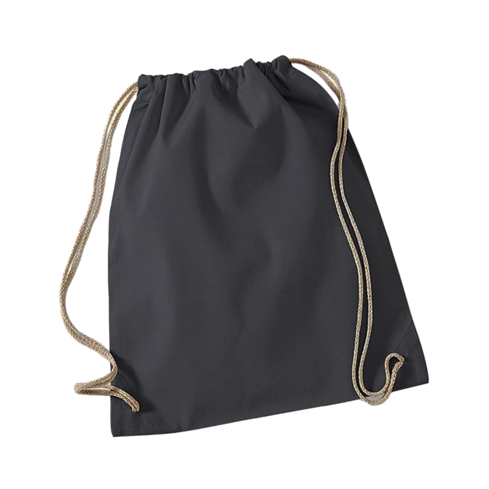 Storm Dark Grey-Natural - Back - Nutshell Drawstring Gymsac