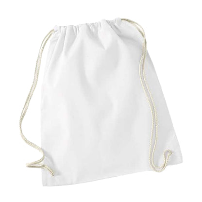 White-Natural - Back - Nutshell Drawstring Gymsac