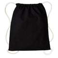 Black-Natural - Front - Nutshell Drawstring Gymsac