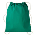 Bottle Green-Natural - Front - Nutshell Drawstring Gymsac