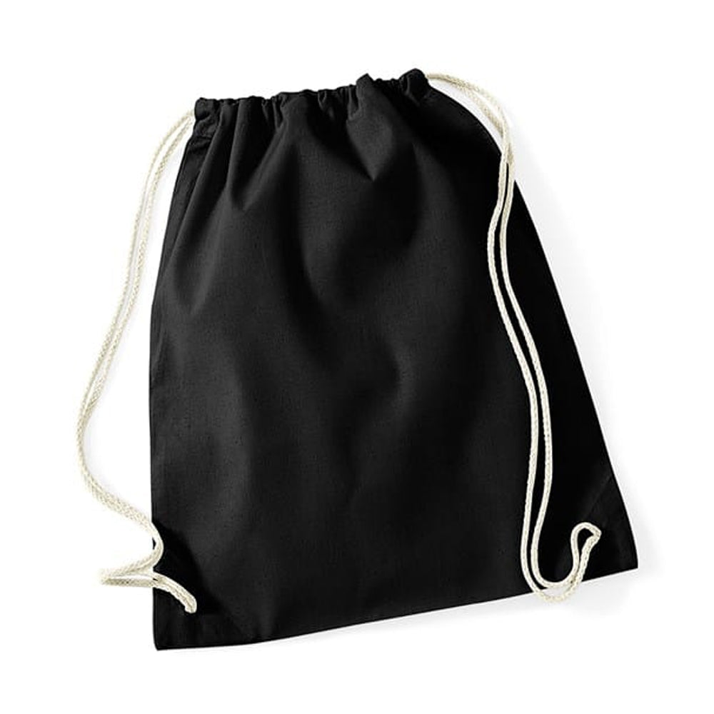 Black-Natural - Back - Nutshell Drawstring Gymsac