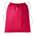 Hot Pink-Natural - Front - Nutshell Drawstring Gymsac