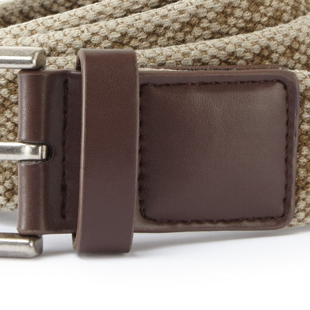 Khaki - Back - Asquith & Fox Mens Vintage Wash Canvas Belt
