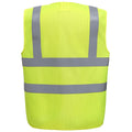 Yellow - Back - Yoko Mens Hi-vis Flame-retardant Anti-static Waistcoat