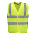 Yellow - Front - Yoko Mens Hi-vis Flame-retardant Anti-static Waistcoat