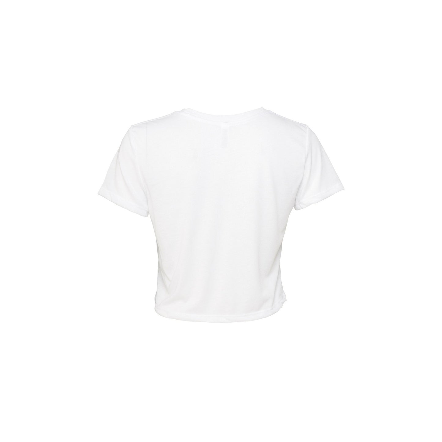 White - Front - Bella + Canvas Womens Flowy Cropped Tee