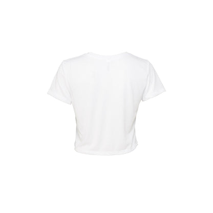 White - Front - Bella + Canvas Womens Flowy Cropped Tee