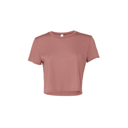 Mauve - Front - Bella + Canvas Womens Flowy Cropped Tee